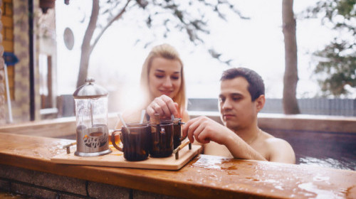 Couple in Onsen Japanese Spa